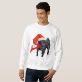 Mops Santa's Helper Sweatshirt (Vorne ganz)