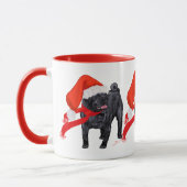 Mops Santa's Helper Tasse (Links)