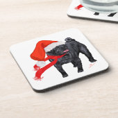 Mops Santa's Helper Untersetzer (Linke Seite)