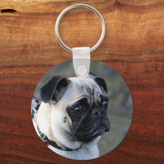 Mops Schlüsselanhänger (Vorderseite)