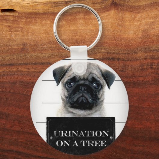 Mops Schlüsselanhänger (Vorderseite)