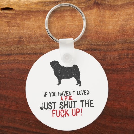 Mops Schlüsselanhänger (Vorderseite)