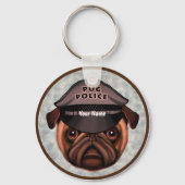 Mops Schlüsselanhänger (Vorderseite)