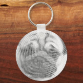 Mops Schlüsselanhänger (Vorderseite)