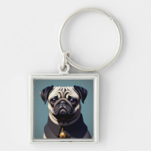 Mops Schlüsselanhänger