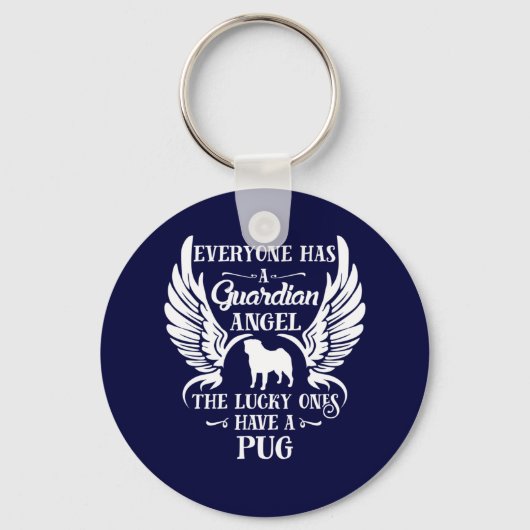 Mops Schlüsselanhänger (Vorderseite)