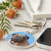 Mops Schlüsselanhänger (Vorderseite rechts)