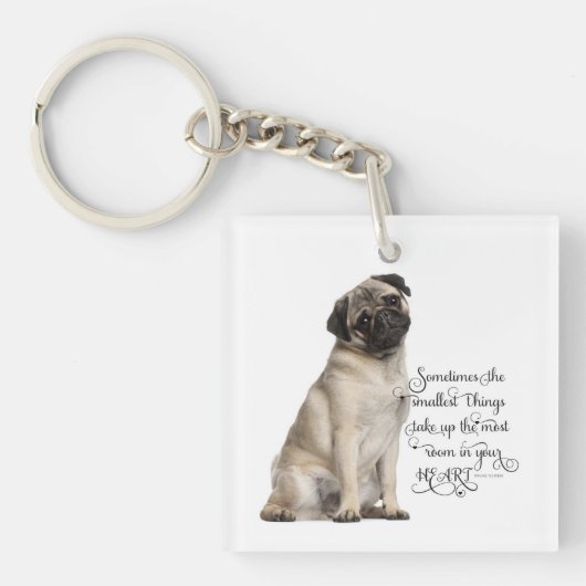 Mops-Schlüsselring Schlüsselanhänger (Vorderseite)