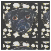 Mops-Schmuck Stoff (Nahaufnahme)