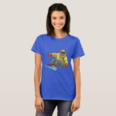 Mops-Schneebretterfahrer Snowboard T-Shirt (Vorne ganz)