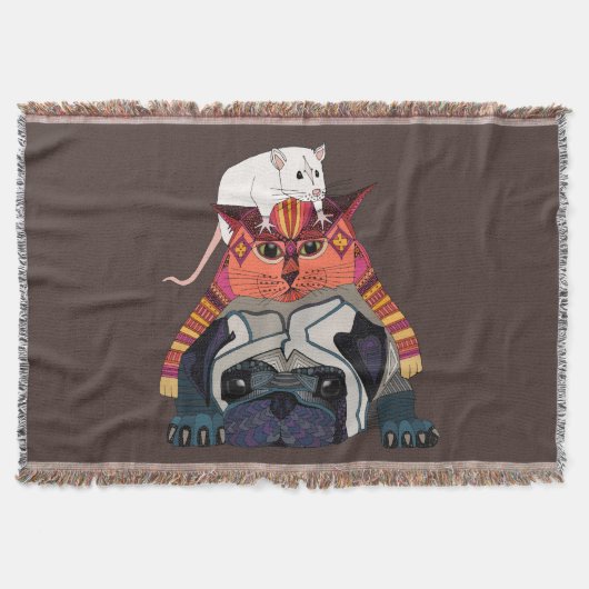 Mops-Schokolade Decke (Vorderseite)