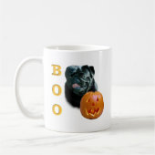 Mops (schwarz) Boo Kaffeetasse (Links)