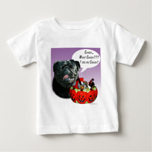 Mops (schwarz) Halloween Candy Baby T-shirt