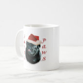 Mops (schwarz) kaffeetasse (Vorderseite Links)