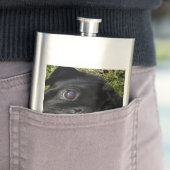 Mops-Schwarz-Mops-Augen Flachmann (Beispiel)