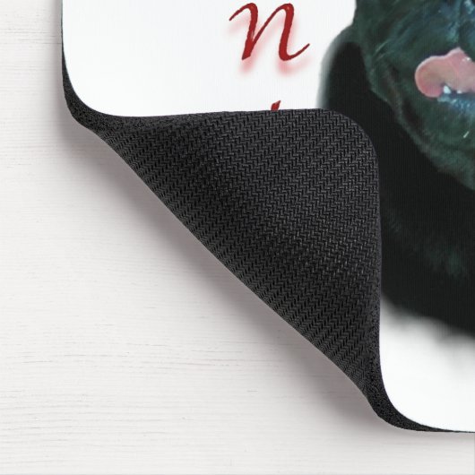 Mops (schwarz) mousepad (Ecke)