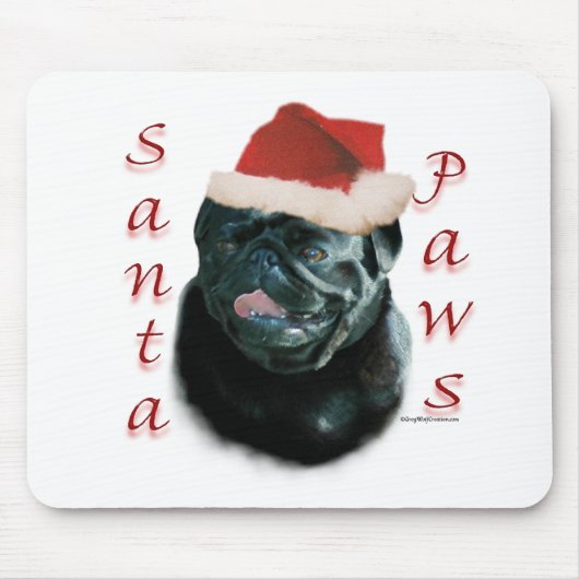 Mops (schwarz) mousepad (Vorne)
