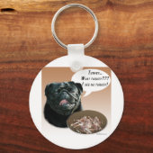 Mops (schwarz) Türkei Schlüsselanhänger (Vorderseite)