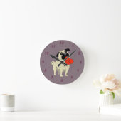 Mops sei mein Valentinstag Runde Wanduhr (Zuhause)