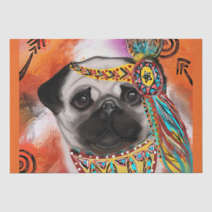 Mops Seidenpapier