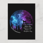 Mops Selbstmord Bewusstsein nach dem dunkelsten Mo Postkarte (Vorderseite)