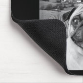 Mops Selfie mit Alien Ufo Funny Mops Geschenke für Mousepad (Ecke)