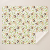 Mops Sherpa Blanket Sherpadecke (Vorderseite (Horizontal))