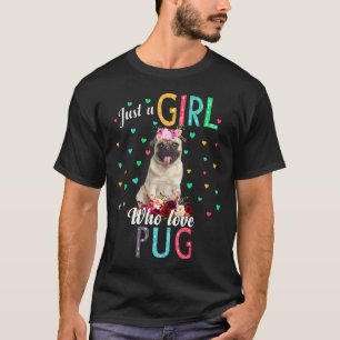 Mops-Shirt Nur Ein Mädchen Das Möpse Liebt T-Shirt
