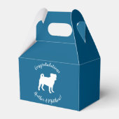 Mops Silhouette Babydusche Geschenkschachtel (Vorderseite)