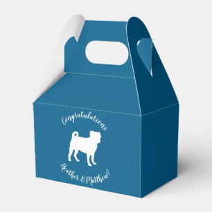 Mops Silhouette Babydusche Geschenkschachtel