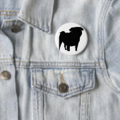 Mops Silhouette Button (Beispiel)