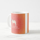Mops Silhouette Denken Sie an Sie Design Kaffeetasse (Vorderseite Links)