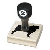 Mops Silhouette Gummistempel (Stempel)