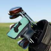 Mops-Silhouette mit benutzerdefiniertem Text Golf Headcover (In Situ)