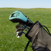 Mops-Silhouette mit benutzerdefiniertem Text Golf Headcover (In SItu)
