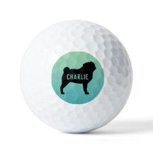 Mops Silhouette mit Individuelle Name