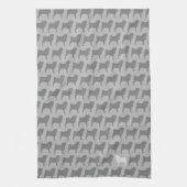 Mops-Silhouette-Muster Küchentuch (Vertikal)