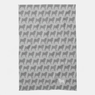 Mops-Silhouette-Muster Küchentuch