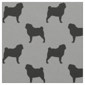 Mops-Silhouette-Muster Stoff (Nahaufnahme)