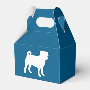 Mops Silhouette Puppy Baby Dusche Geschenkschachtel