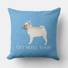 Mops-Silhouette wird bald gut Kissen