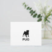 Mops Silo Leben Postkarte (Stehend Vorderseite)