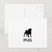 Mops Silo Leben Postkarte (Vorne/Hinten)