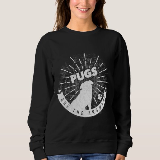 Mops sind die Antwort! Klassischer T - Shirt 30 (Vorderseite)