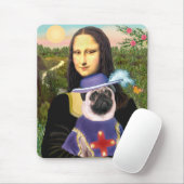 Mops (Sir) - Mona Lisa - Maßgeschneidert Mousepad (Mit Mouse)