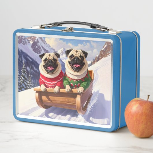 Mops Sled Ride Metal Lunch Box (Beispiel)