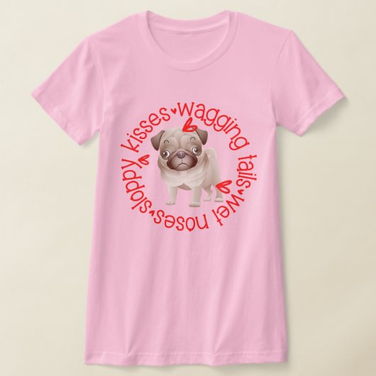 Mops Sloppy Kisses B&C T-Shirt (Ablage )