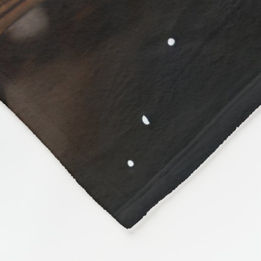 Mops Snowy Sleigh Weihnachtsdekor Fleecedecke (Ecke)