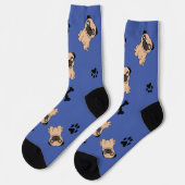 Mops Socken (Linkes Detail)