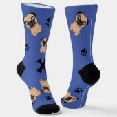 Mops Socken (Gewinkelt)